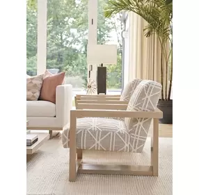 Sunset Key Flanders Beige and Tan Upholstered Accent Chair