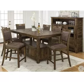 Cannon Valley Distressed Medium Brown Wine Cabinet