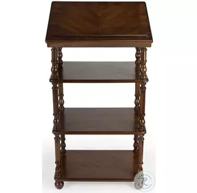 Cherry Medium Brown Library Stand