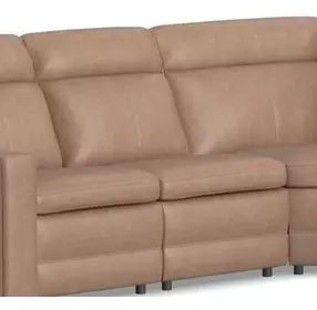 Dutch Desert Tan Leather Zero Gravity Armless Power Recliner with Power Headrest and Lumbar