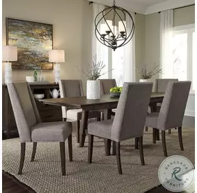 Twin Arches Dark Chestnut Upholstered Side Chair Set of 2