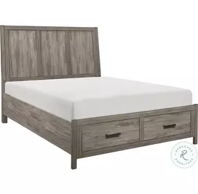 Bainbridge Weathered Gray Platform Storage Bedroom Set