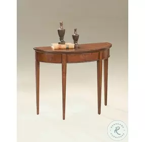 Cherry Demilune Console Table