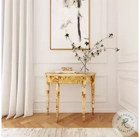 Hampton Light Burl Console Table