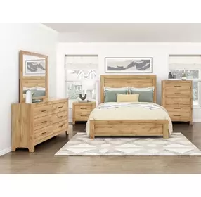 Corbin Natural Queen Panel Bed