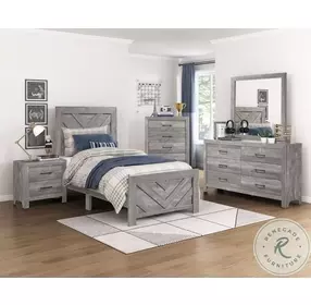 Corbin Gray Twin Panel Bed