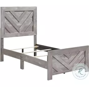 Corbin Gray Youth V-pattern Panel Bedroom Set