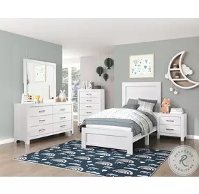 Corbin White Twin Panel Bed In A Box