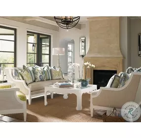 Ivory Key Crisp White Cassava Cocktail Table