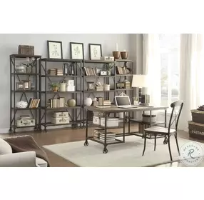 Millwood Weathered Natural And Rustic Black Writing Desk