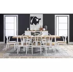 Franklin Harvest Oak and Natural White Side Chair Set of 2
