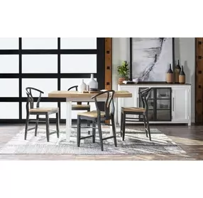 Franklin Harvest Oak and Natural White 4 Door Credenza