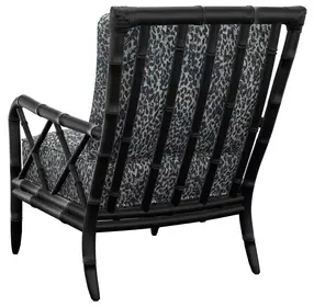 Ivory Key Gray Upholstered Heydon Accent Chair