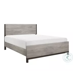 Zephyr Light Gray And Black Panel Bedroom Set