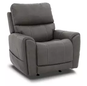 Carter Smoke Zero Gravity Triple Power Recliner with USB Charging and Heat Massage