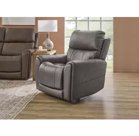 Carter Smoke Zero Gravity Power Lift Recliner with USB Charging and Heat Massage