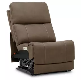 Carter Cappuccino Zero Gravity Armless Power Recliner with Power Headrest and Lumbar