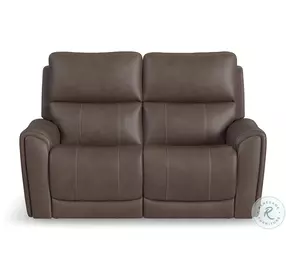 Carter Brown Power Reclining Loveseat With Power Headrest And Lumbar