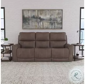 Carter Brown Power Reclining Console Living Room Set With Power Headrest And Lumbar