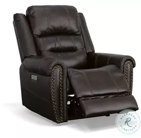 Oscar Dark Brown Power Recliner With Power Headrest And Lumbar