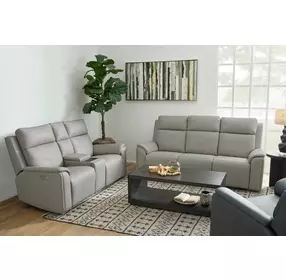 Vernon Dove Gray 73" Zero Gravity Power Reclining Loveseat with USB Charging and Heat Massage