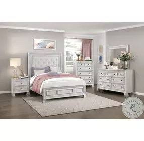 Theodora Pearl White Dresser Mirror