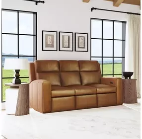 Wyatt Canyon Brown Leather Zero Gravity Power Reclining Living Room Set