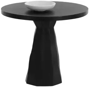 Kline Black 34" Round Outdoor Bistro Table