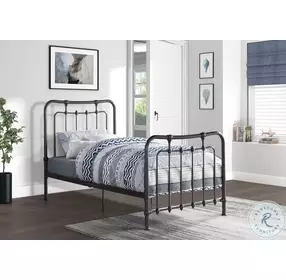 Engleside Gunmetal Twin Metal Bed