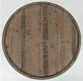 Conundrum Wire Brush Grey Wash Cocktail Table