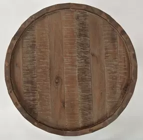 Conundrum Wire Brush Grey Wash End Table