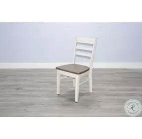 Cozy Luxe Marble White and Buck Skin Dining Chair Set of 2