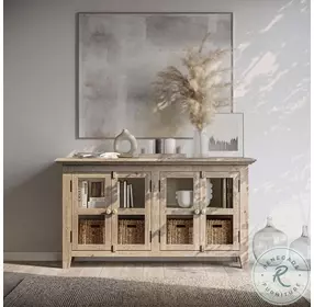 Rustic Shores Watch Hill 4 Door Low Accent Cabinet