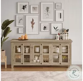 Rustic Shores Watch Hill 6 Door Low Accent Cabinet