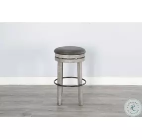 Willow Nest Alpine Gray Swivel Bar Stool Set of 2