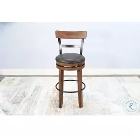 Cozy Luxe Buckskin Swivel Barstool Set of 2