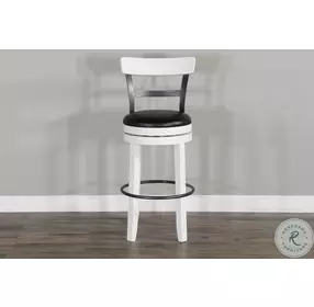 Hearthwood Haven European Cottage Industrial Swivel Bar Stool Set of 2