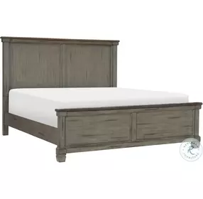 Weaver Coffee And Antique Gray Panel Bedroom Set