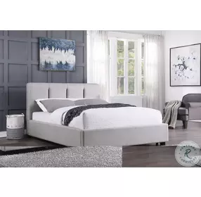Aitana Gray California King Upholstered Platform Bed