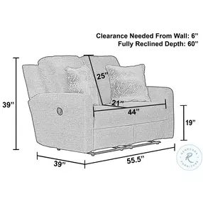 Calvin Otter Reclining Loveseat