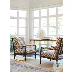 Silverado Exotic Tiger Brown Travertine And Maritime Brass Menlo Park Console Table