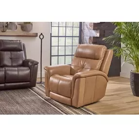 Ranger Oakridge Brown Leather Zero Gravity Power Recliner with USB Charging and Heat Massage