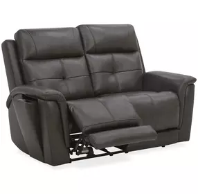 Ranger Rustic Brown Leather 63" Zero Gravity Power Reclining Loveseat with USB Charging and Heat Massage