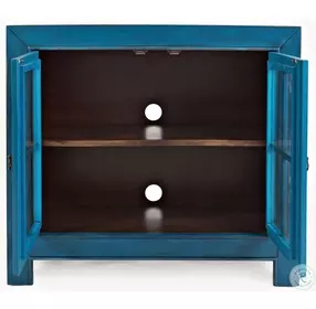 Aquitaine Azure Blue 2 Door Accent Cabinet