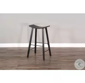 Autumn Echo Tobacco Leaf Saddle Seat Metal Barstool Set of 2