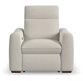 Ava Cream Performance Fabric Triple Power Recliner with USB Charging