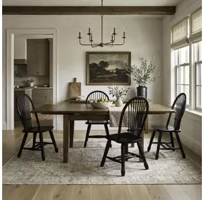 Legacy Manor Rustic Oak and Black 5 Piece Dining Set