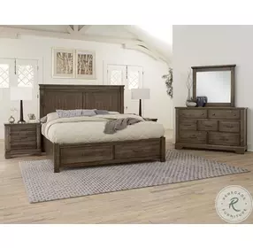 Cool Rustic Mink Queen Mansion Bed With Footboard Storage