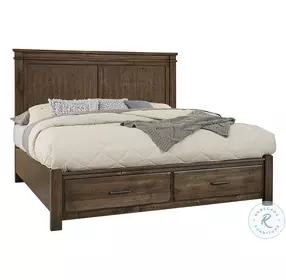 Cool Rustic Mink Mansion Bedroom Set With Footboard Storage
