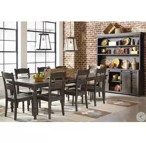 Madison County Barnwood Brown 70" Barn Door Server with Hutch